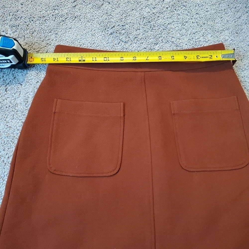 Ann Taylor Pull Burnt Orange Skirt - Picture 4 of 5